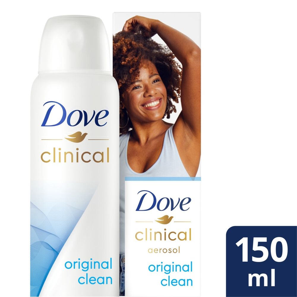 Desodorante Aerosol Dove Antitranspirante Clinical Original Clean 150mL ...