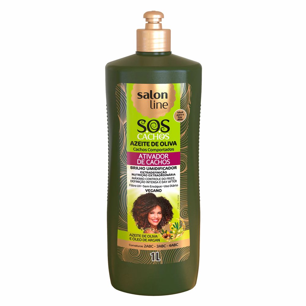 Ativador De Cachos Salon Line S O S Cachos Azeite De Oliva 1 L Tb4554