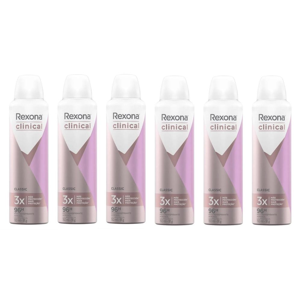 Desodorante Antitranspirante Aerosol Rexona Clinical Classic 150ml